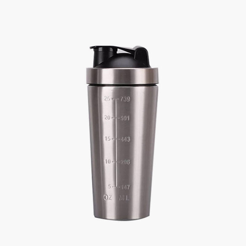 Stainless Steel Fitness Shaking Cup Protein Shaker Bottle