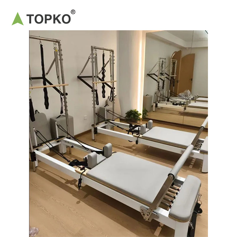 Luxury aluminum alloy pilates reformer with half tower