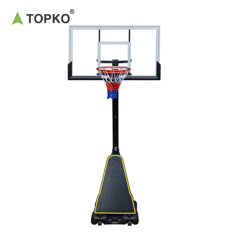 Hand lift basketball hoop
