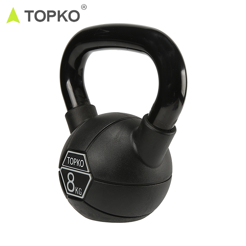 TOPKO PVC Kettlebell Cast Iron