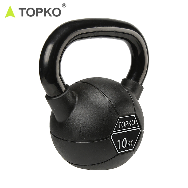 TOPKO PVC Kettlebell Cast Iron