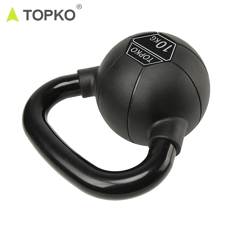 TOPKO PVC Kettlebell Cast Iron