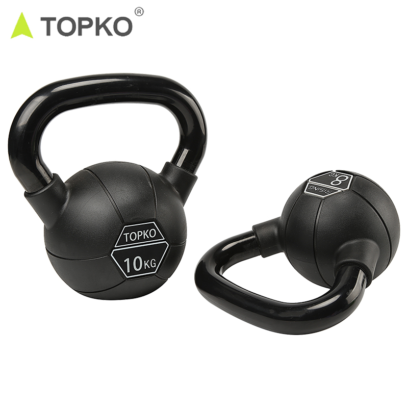 TOPKO PVC Kettlebell Cast Iron