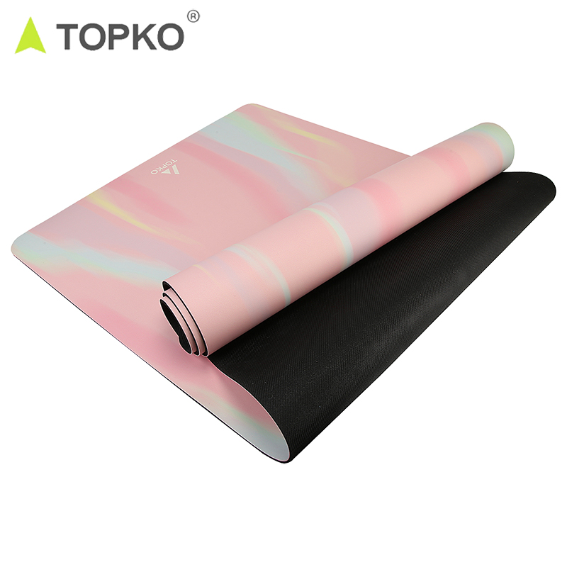 TOPKO Print PU surface Natural Rubber Yoga Mat