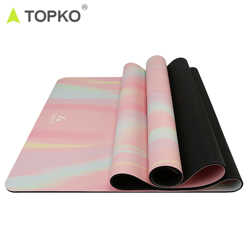 TOPKO Print PU surface Natural Rubber Yoga Mat