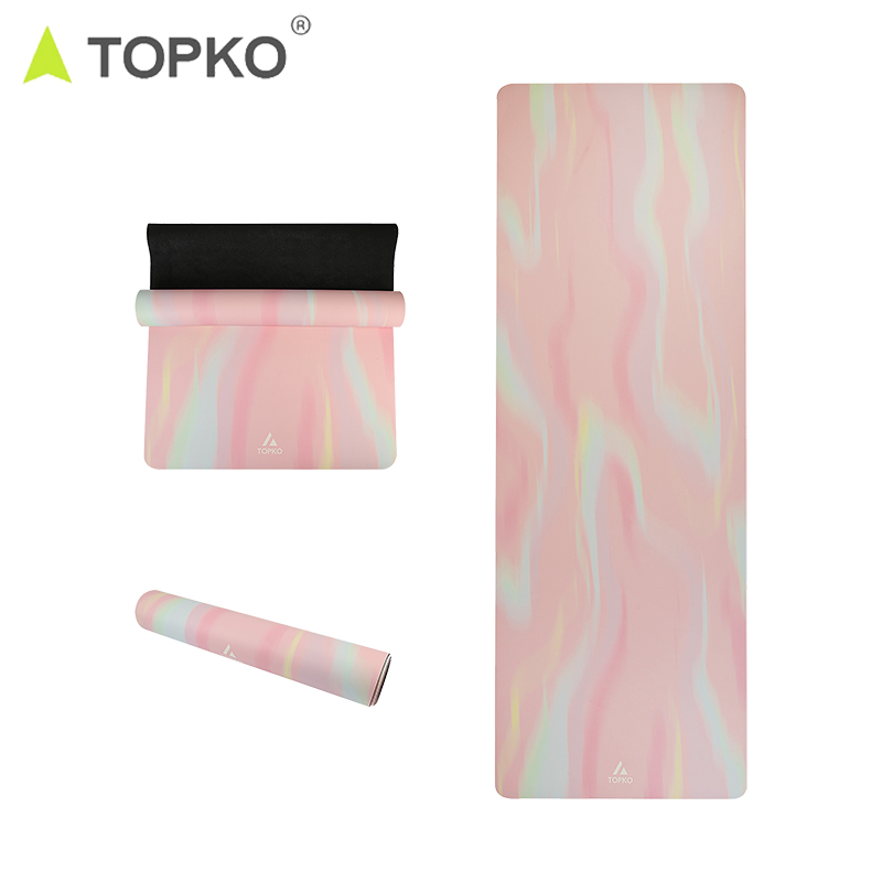 TOPKO Print PU surface Natural Rubber Yoga Mat