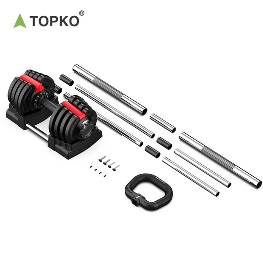 TOPKO 6 in 1 Adjustable Dumbbells Set