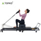 Foldable Pilates Reformer with Jump Box and Pedal