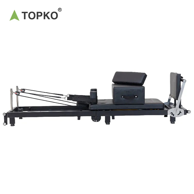 Foldable Pilates Reformer with Jump Box and Pedal