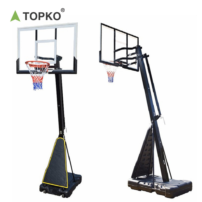 Hand lift basketball hoop