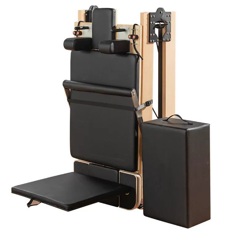 Maple Wood and Leather Crafted Pilates Reformer