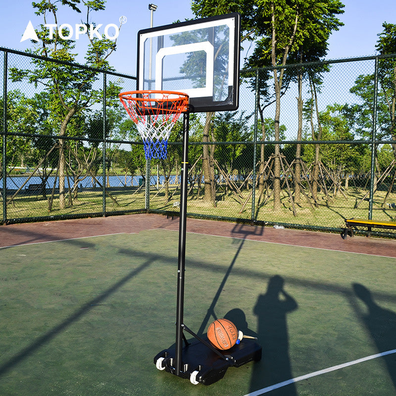 Children's outdoor basketball stand that can be raised and lowered