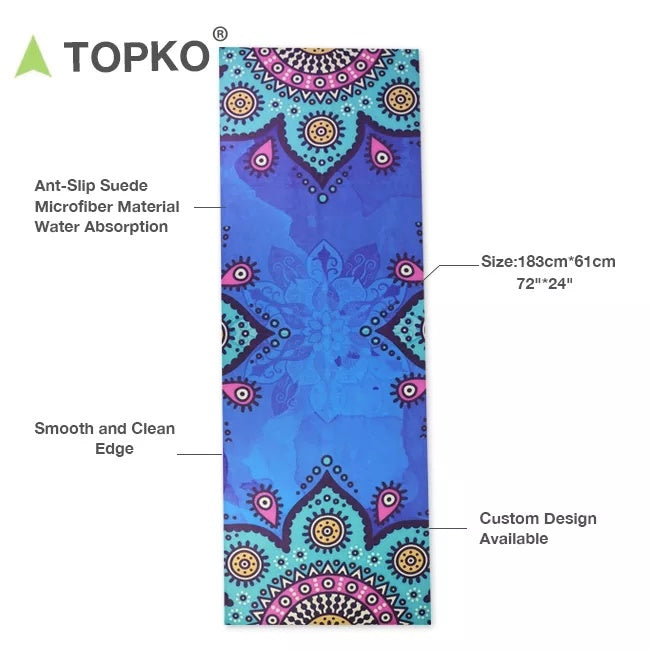 No Silicone Dot Digital Printing Ant Cloth Yoga Towel