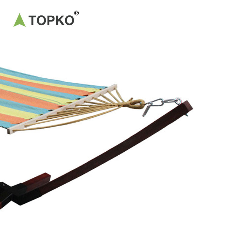 Wooden Stick Cotton Canvas Nylon Hammock