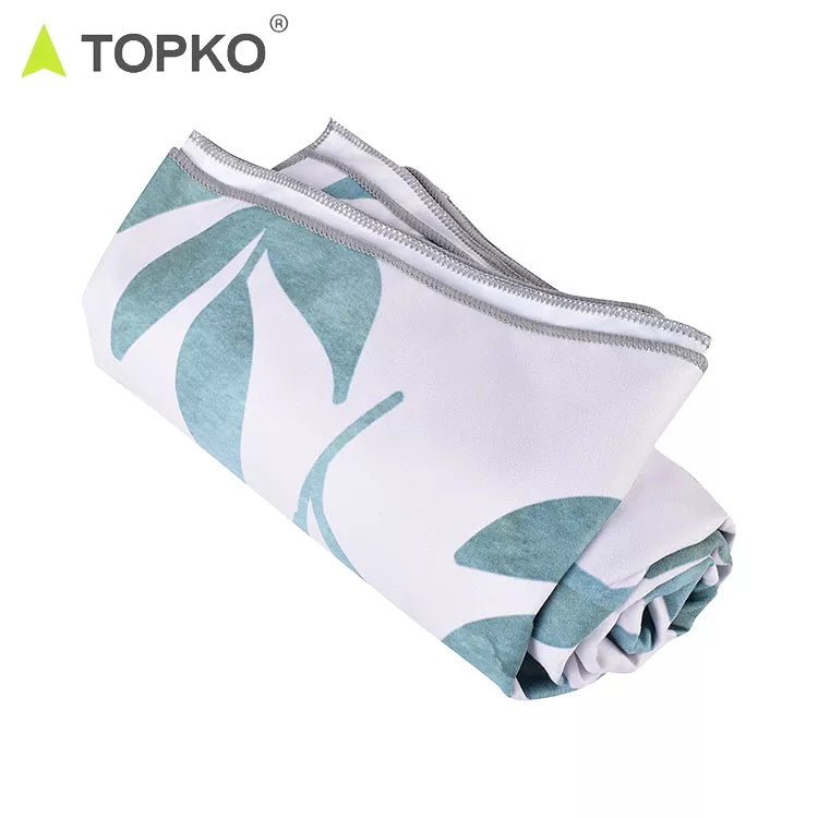 Fleece Printed Yoga Towel Without Silicone Dots