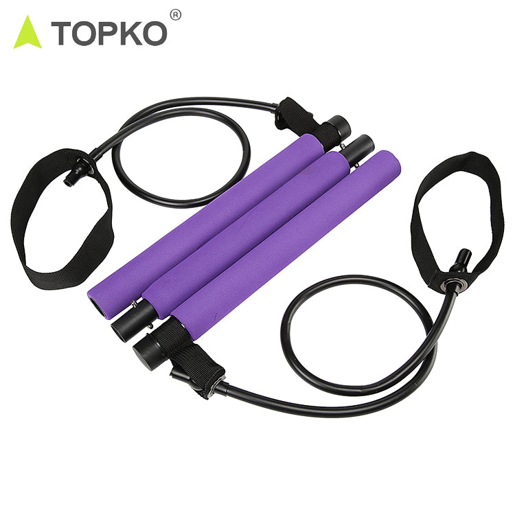 Pilates bar kit with resistance band