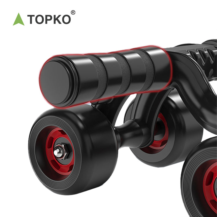Four-wheel abdomen wheel with armrest