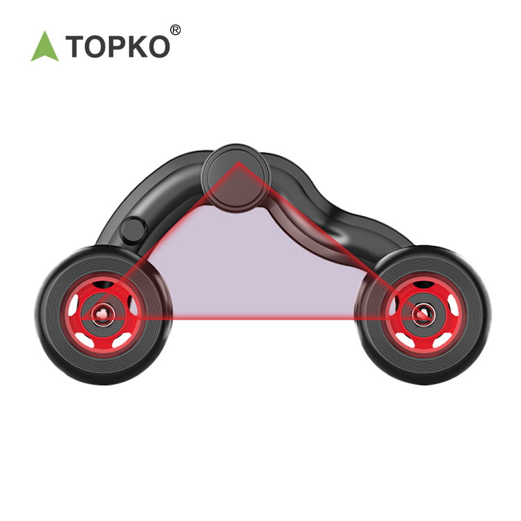 Four-wheel abdomen wheel with armrest