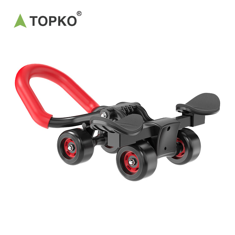 Four-wheel abdomen wheel with armrest