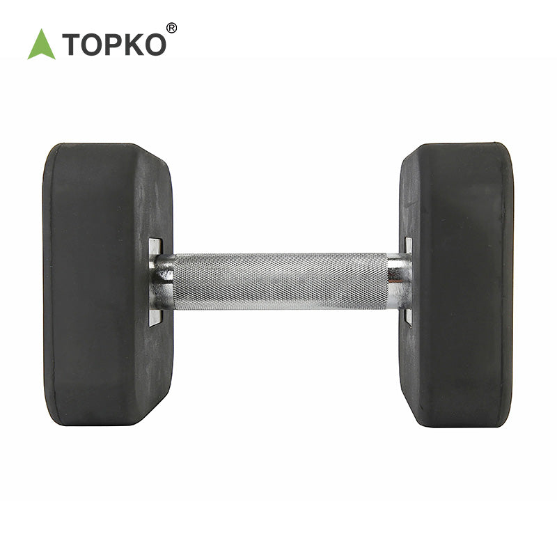 TOPKO Square Dumbbell Set with Anti-Slip Steel Handle