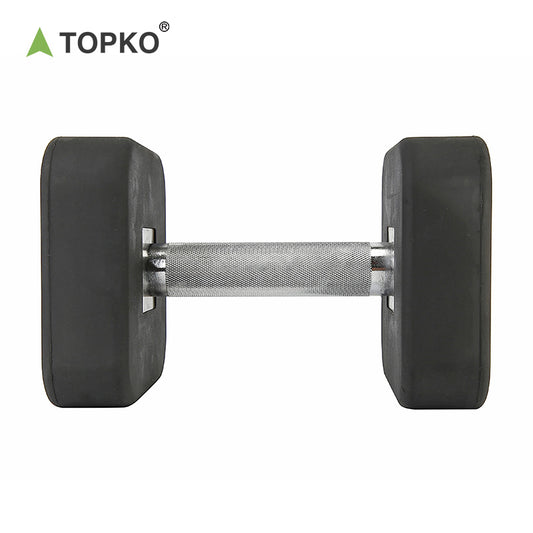 TOPKO Square Dumbbell Set with Anti-Slip Steel Handle