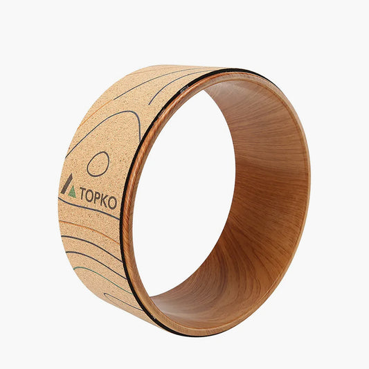 TOPKO Cork Rubber Yoga Wheel