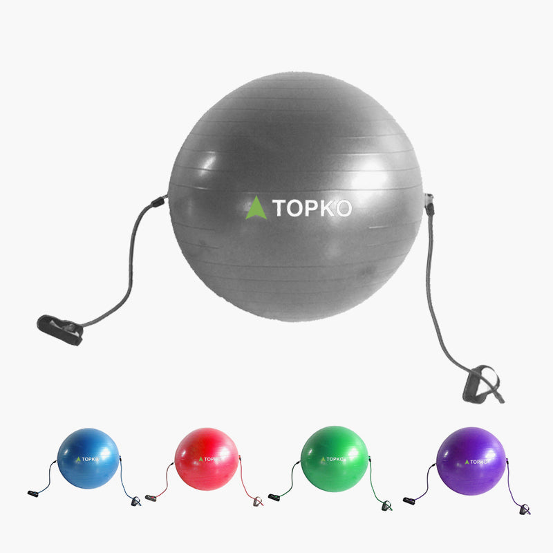 TOPKO Yoga Ball with Resistance Bands