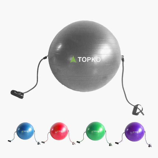 TOPKO Yoga Ball with Resistance Bands