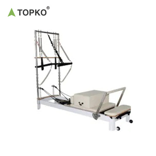 Luxury aluminum alloy pilates reformer with half tower