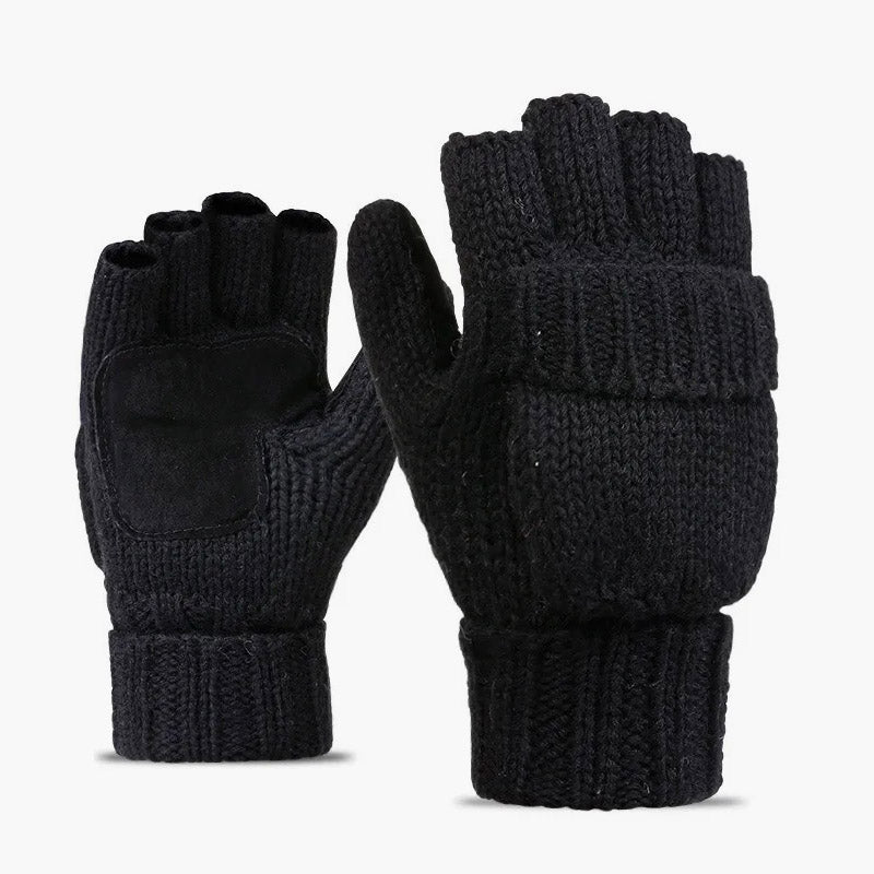 Woolen knitting gloves