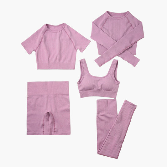 TOPKO 5-Piece Comfortable Skin-Friendly Yoga Set