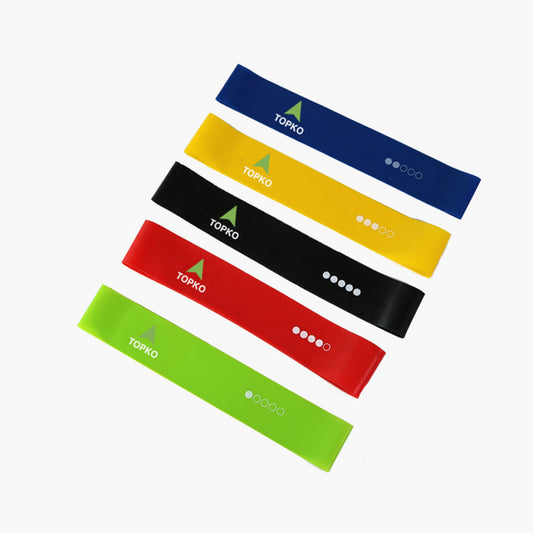 TOPKO Set of 5 Latex Resistance Band Loop