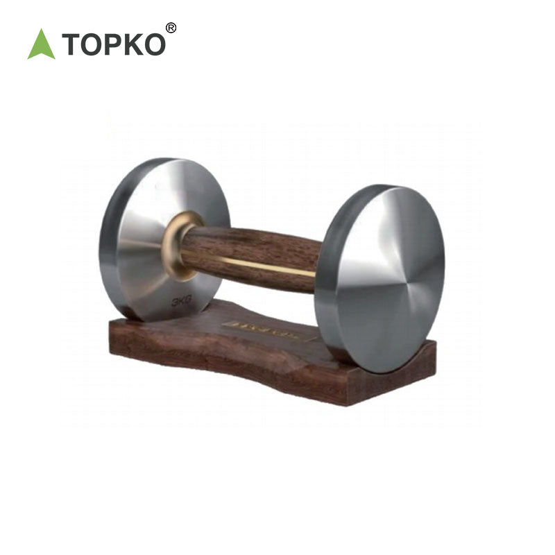 Walnut Steel Dumbbells