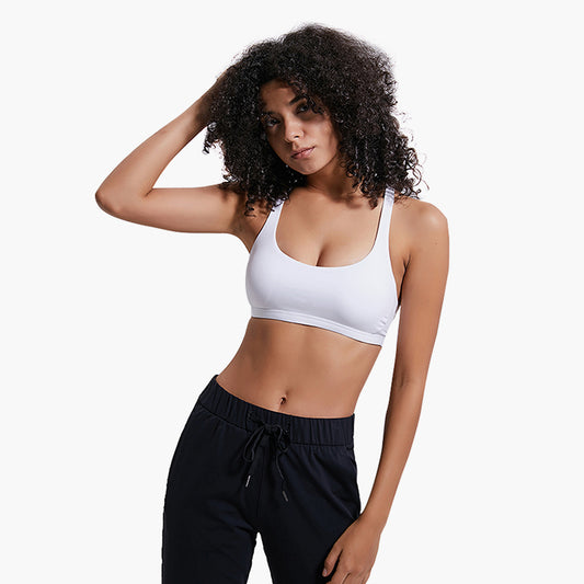 TOPKO Yoga Sports Bra Strappy Back Activewear for Women