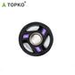Black Three Holes Rubber Coated Weight Plates