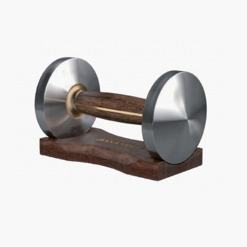 TOPKO Walnut Steel Dumbbells