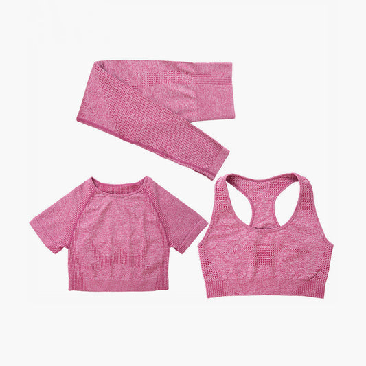 TOPKO Short Sleeve Crop Top And High Waist Running