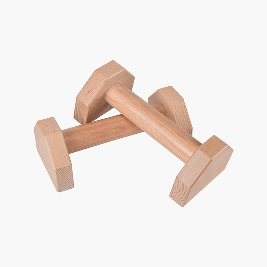 TOPKO Non-slip Parallettes Wooden Push Up Bar