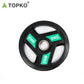 Black Three Holes Rubber Coated Weight Plates