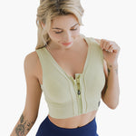 Women's Front Zipper Sports Bra