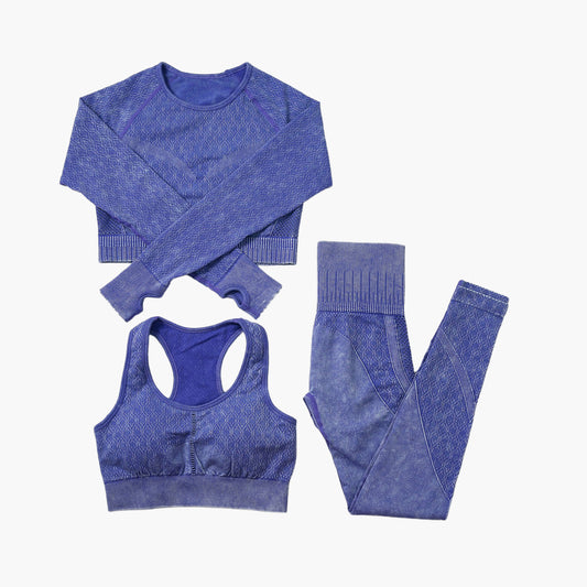TOPKO Women's Seamless Yoga Wear 3-Piece Set