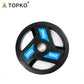 Black Three Holes Rubber Coated Weight Plates