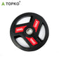 Black Three Holes Rubber Coated Weight Plates