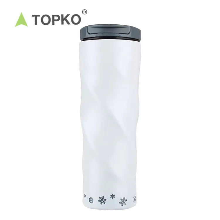 Spiral-shaped irregular insulated water bottle