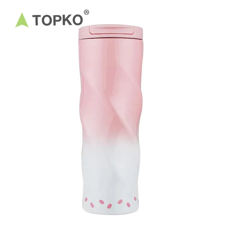Spiral-shaped irregular insulated water bottle