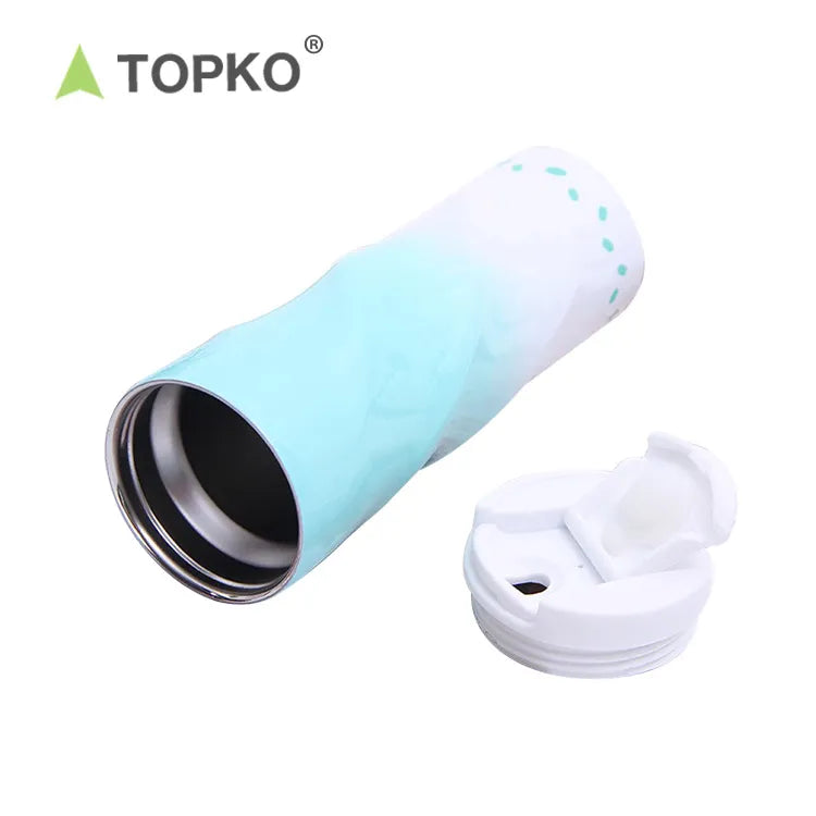 Spiral-shaped irregular insulated water bottle
