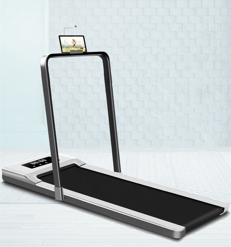 Flat Electric Treadmill with Wireless Remote Control and HD LED Display