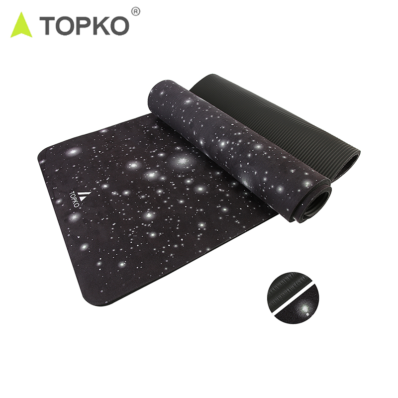 Starry Night Print Suede Yoga Mat