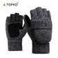 Woolen knitting gloves