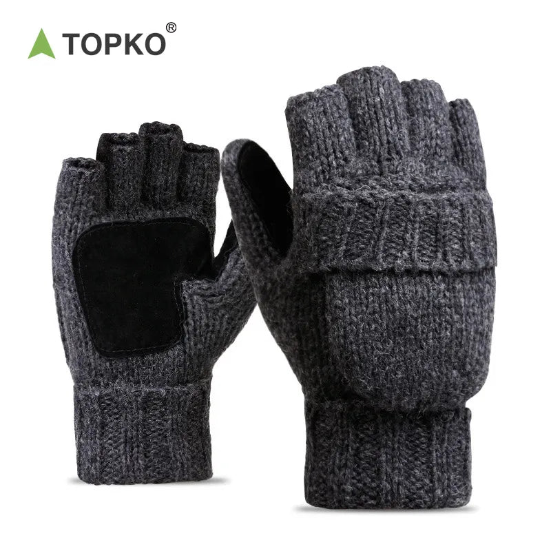 Woolen knitting gloves